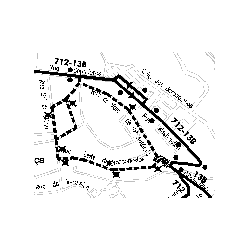 mapa alteração 712 - 13B no dia 16 de outubro