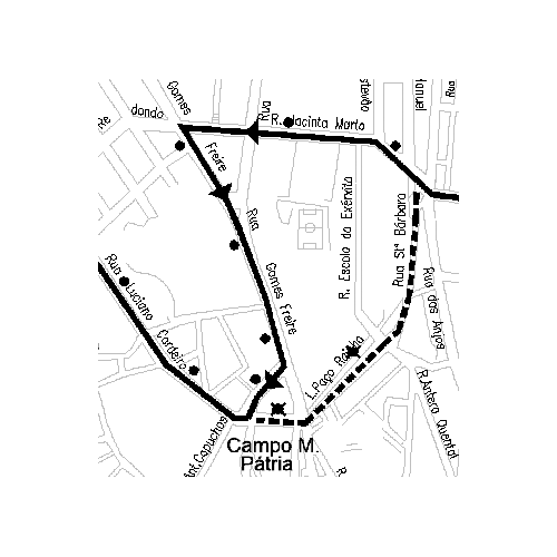 mapa alteração da 730 nos dias 6 e 7 outubro