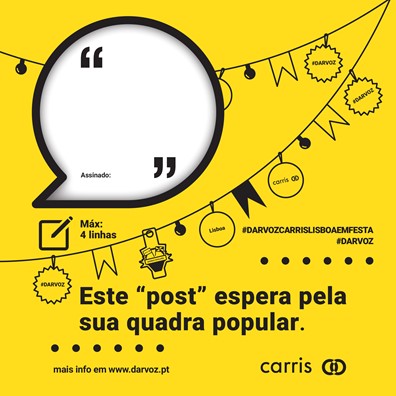 Imagem da campanha Dar Voz com o descritivo Este post espera pela sua quadra popular