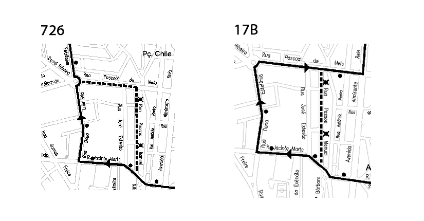 mapa alteração 726 e 17B dia 13 novembro