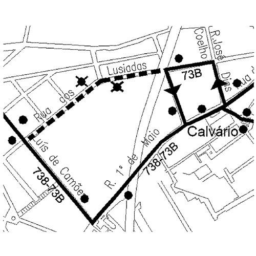 mapa alteração 738 e 73B no dia 23 outubro