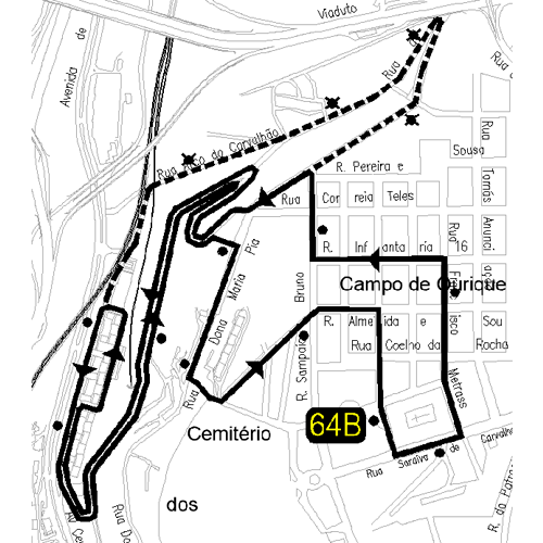 mapa alteração 64b nos dias 22 e 25 novembro